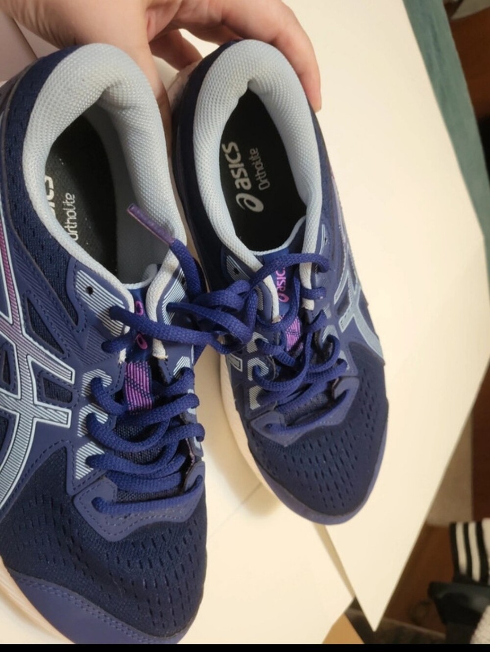 Asics Women's Deep Blue Athletic Running Shoes Size 9.5 - Picture 4 of 6